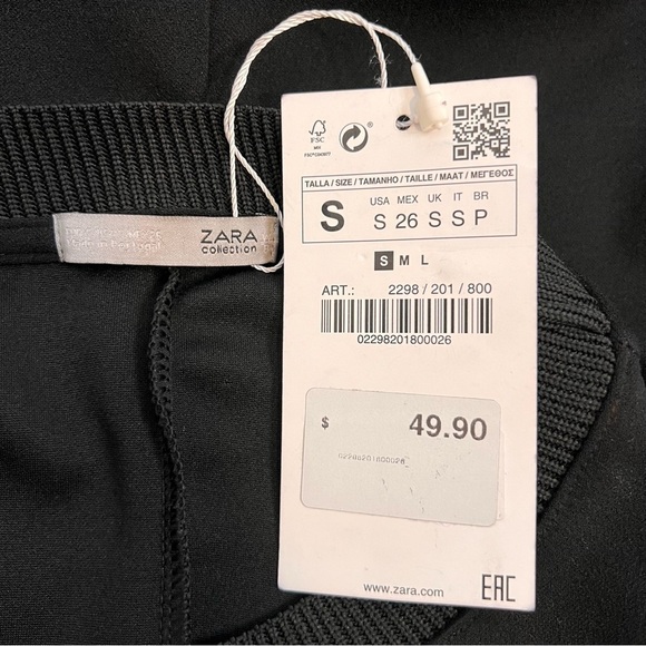 NWT! ZARA Floral Embroidered Hummingbird Ruffle Hem Long Sleeve Dress. Size S - Picture 10 of 12